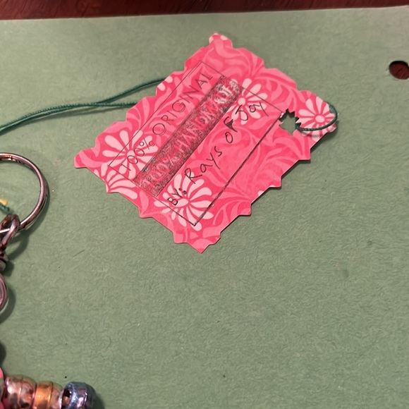 Handmade, New, Beaded, Keychain, Centipede, Metallic Hot Pink, Pink - Picture 2 of 4